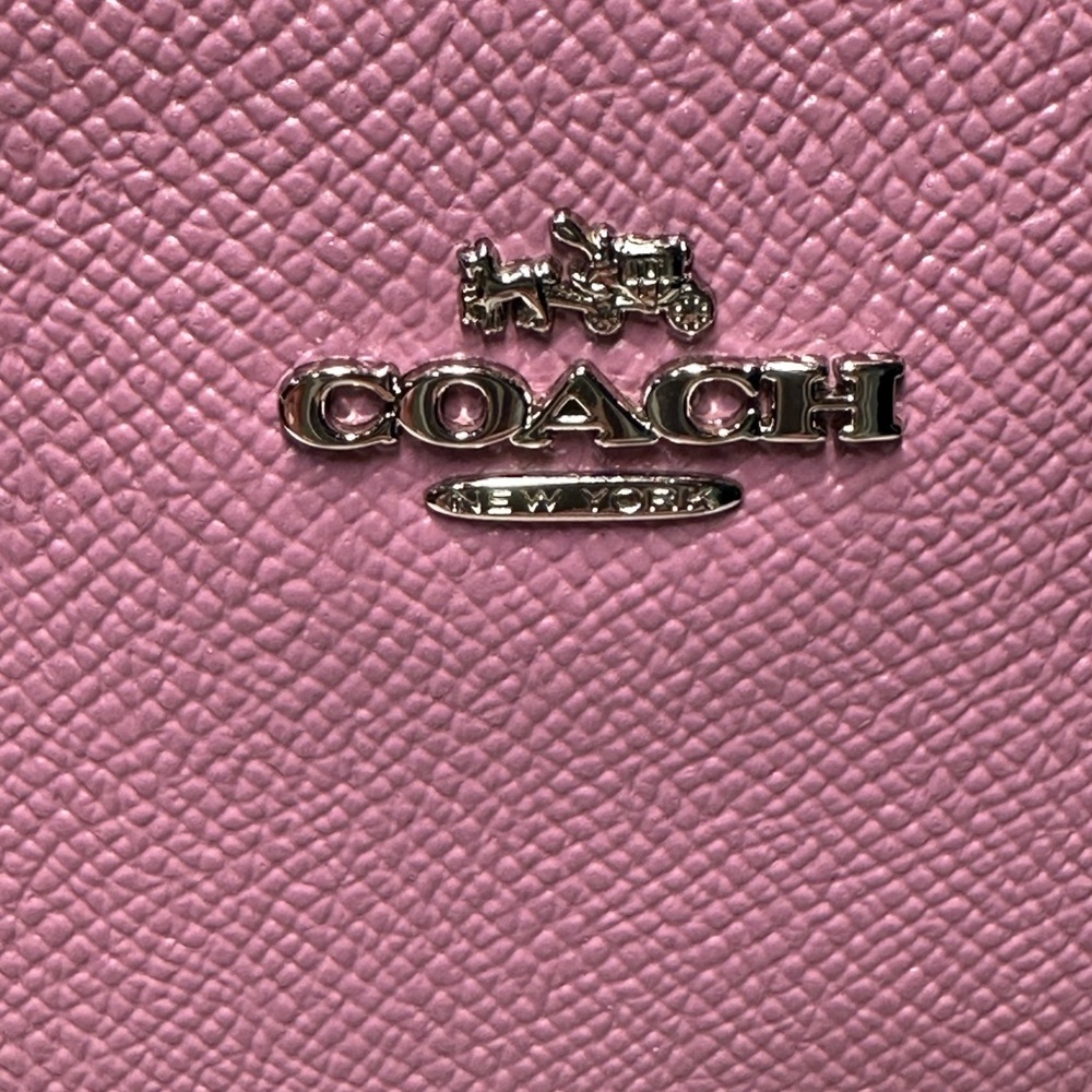 Coach East West Pop Crossbody Bag with Plaid Pouch F22252 Lilac - Picture 5 of 16
